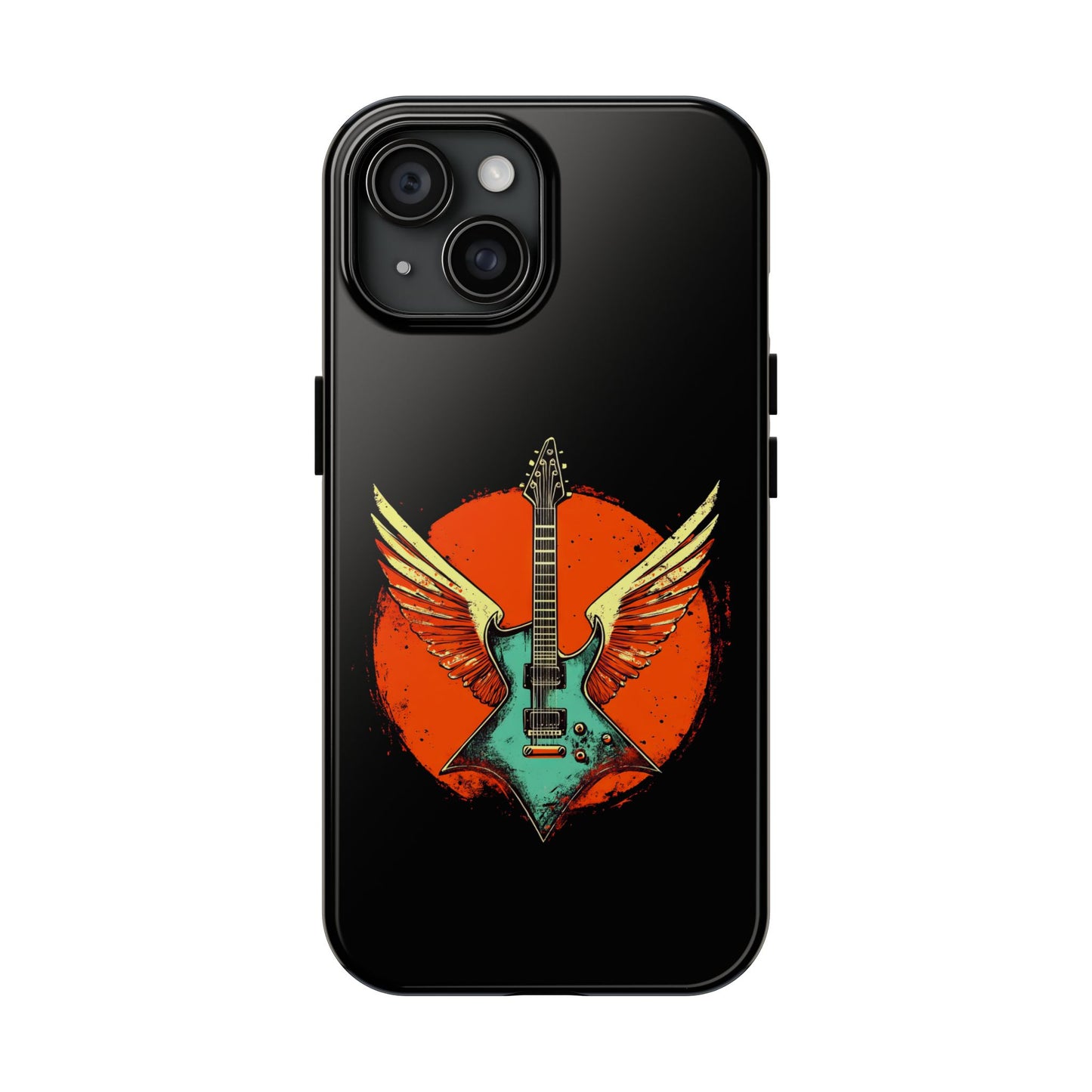 Guitar Wings iPhone 15 Case - Tough & Stylish for Music Lovers