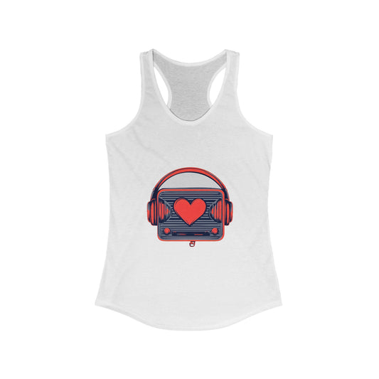 Radio Heart - Racerback Tank for Women