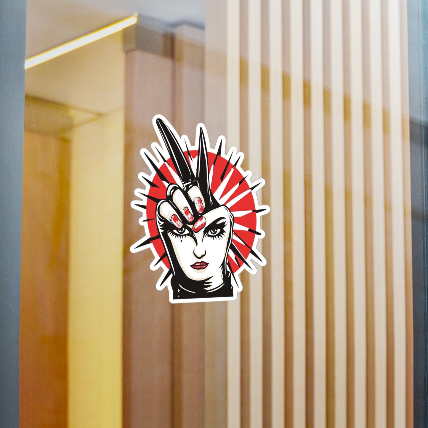 Rebel Retro Punk - Kiss-Cut Vinyl Decals - Bold Space Vibes, Perfect for Sticker Lovers