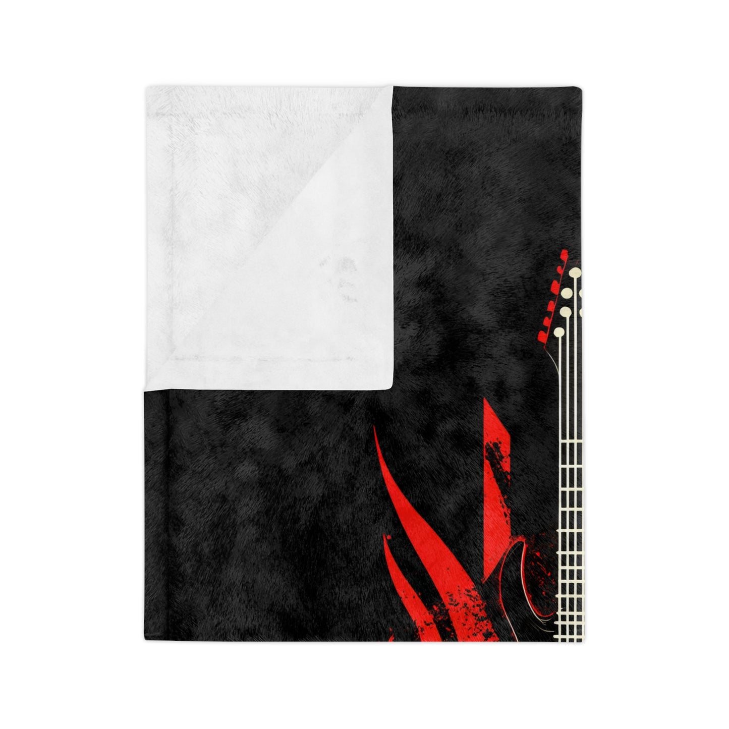 Guitar Flame - Velveteen Microfiber Blanket - Perfect for Music Lovers