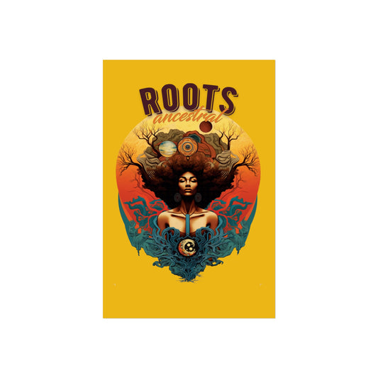 Afro-Latin Roots Ancestral ~ Fine Art Poster --Yellow
