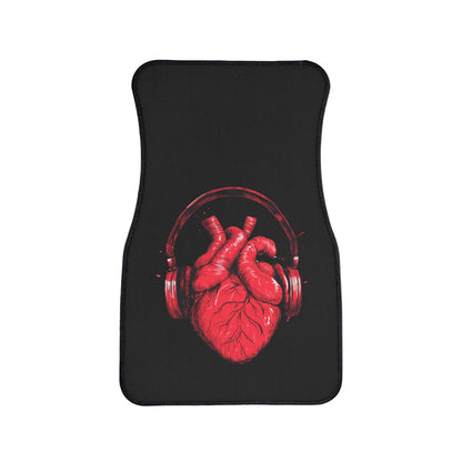 Heart Beat - Car Floor Mat with Guitar Design