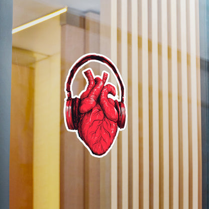 Heart Beat - Kiss-Cut Vinyl Decals - Bold Space Vibes, Perfect for Sticker Lovers