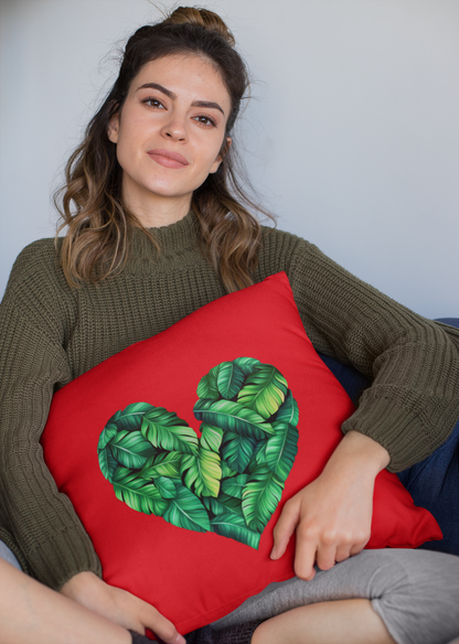 Heart of Plantain Pillow - Cozy Accent for Home Décor