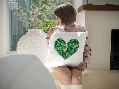 Heart of Plantain Pillow - Cozy Accent for Home Décor