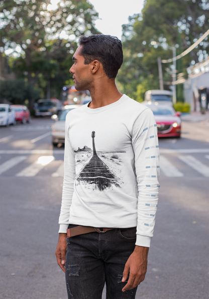 Guitar Neck Landscape Unisex Long Sleeve Tee - Perfect for Music Lovers