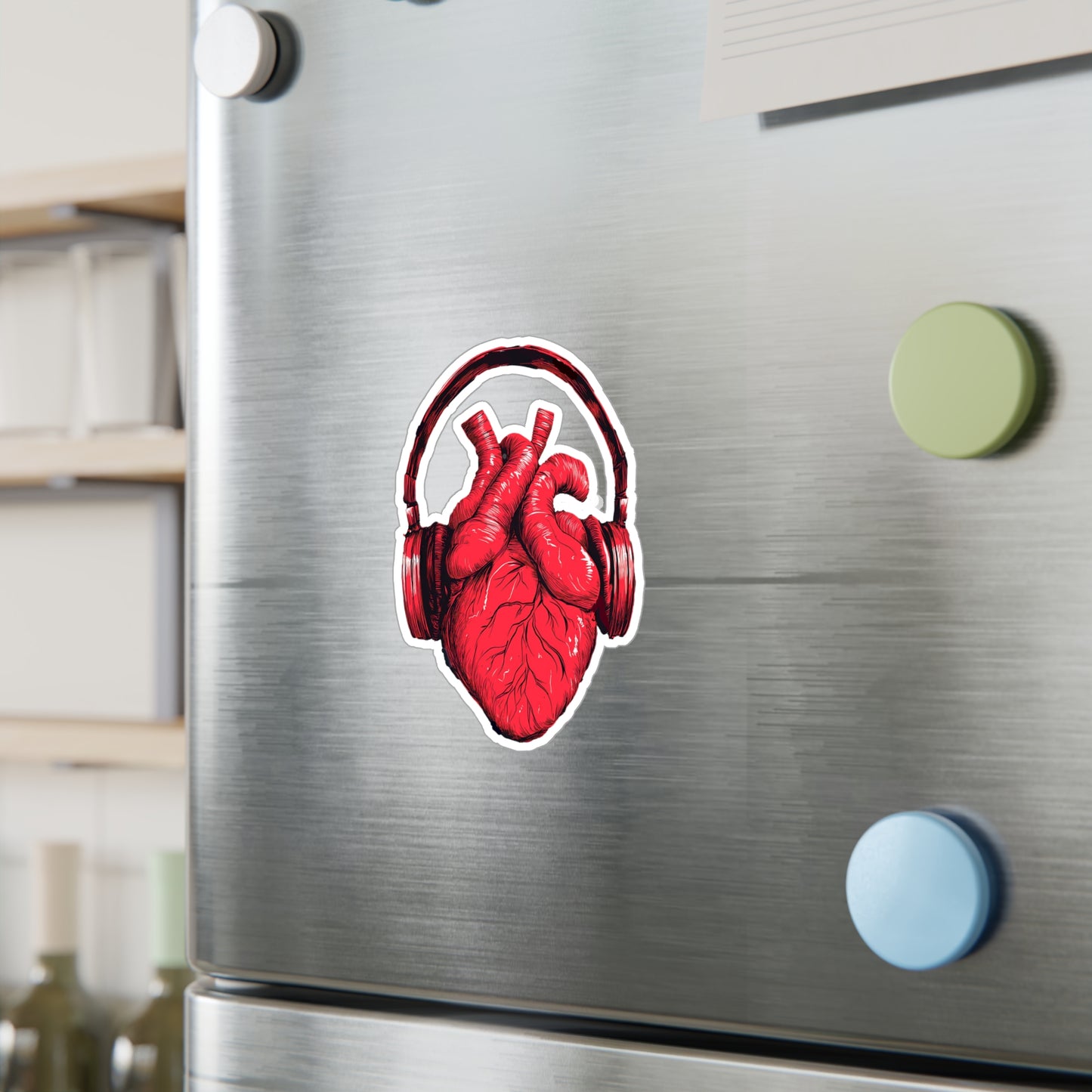 Heart Beat - Kiss-Cut Vinyl Decals - Bold Space Vibes, Perfect for Sticker Lovers