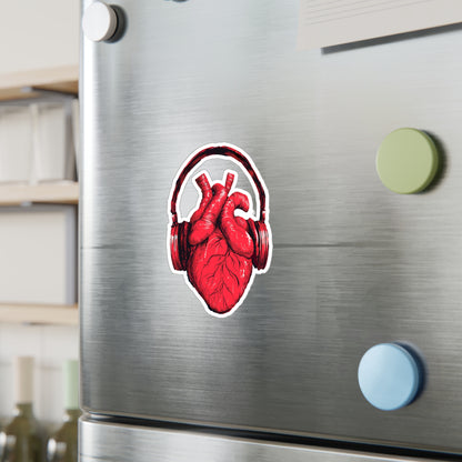 Heart Beat - Kiss-Cut Vinyl Decals - Bold Space Vibes, Perfect for Sticker Lovers