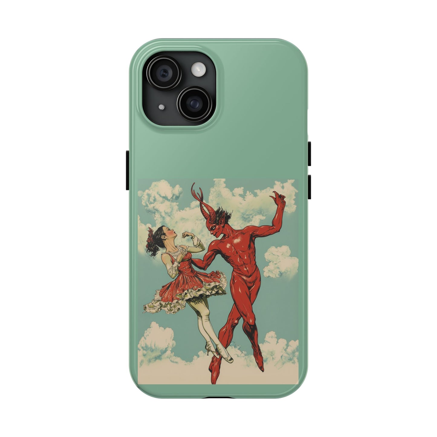 Dancing with the Devil iPhone 15 Case - Tough & Stylish for Music Lovers