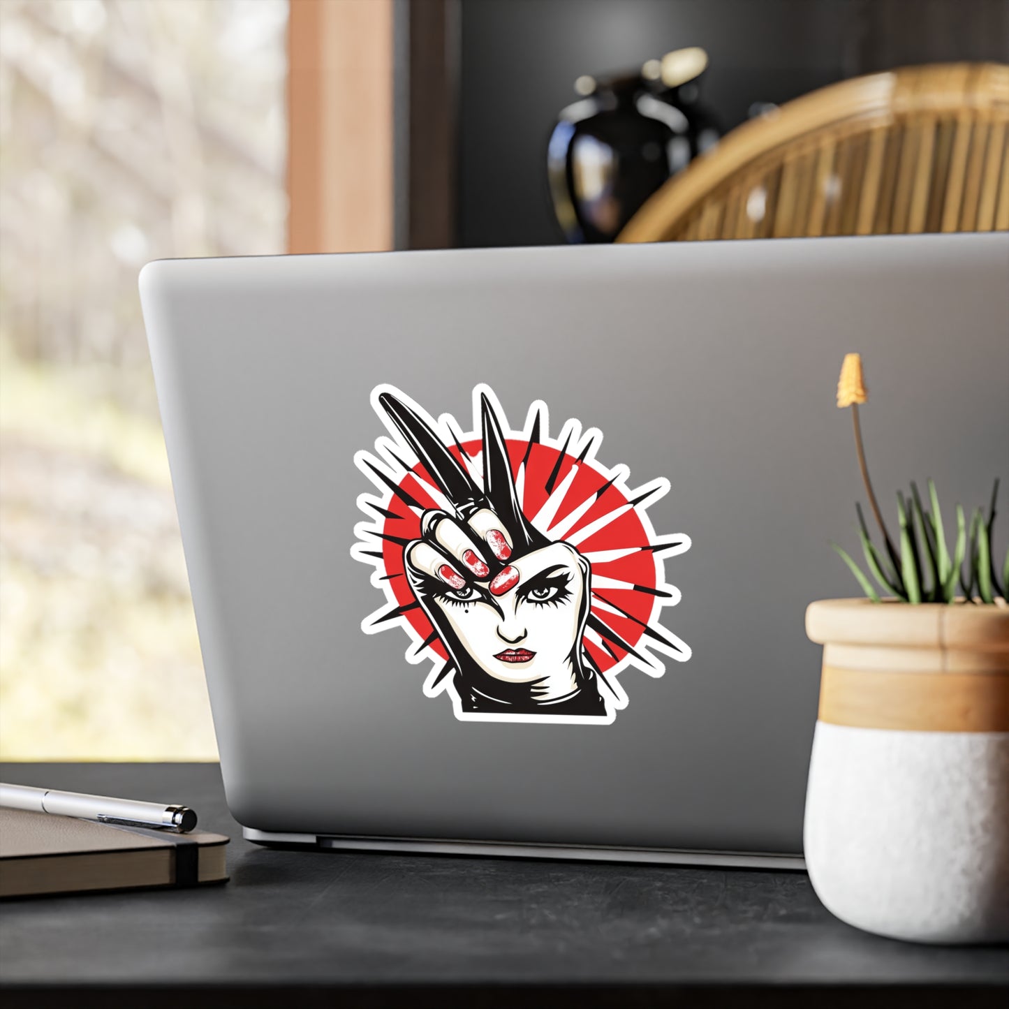 Rebel Retro Punk - Kiss-Cut Vinyl Decals - Bold Space Vibes, Perfect for Sticker Lovers