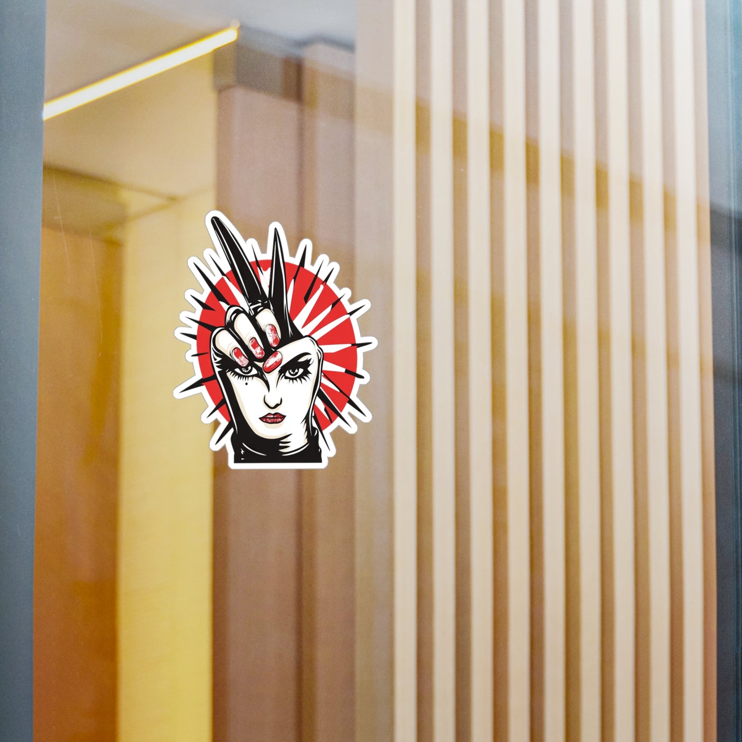 Rebel Retro Punk - Kiss-Cut Vinyl Decals - Bold Space Vibes, Perfect for Sticker Lovers