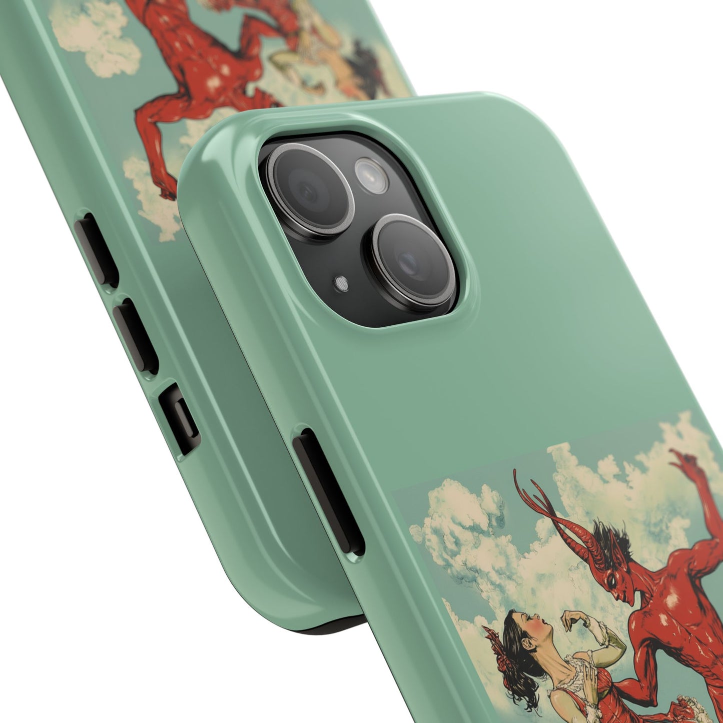 Dancing with the Devil iPhone 15 Case - Tough & Stylish for Music Lovers