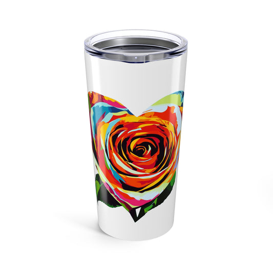 Pop Heart 20oz Tumbler – WHITE - Unique, Fun Drinkware for Valentine's Day & Beyond